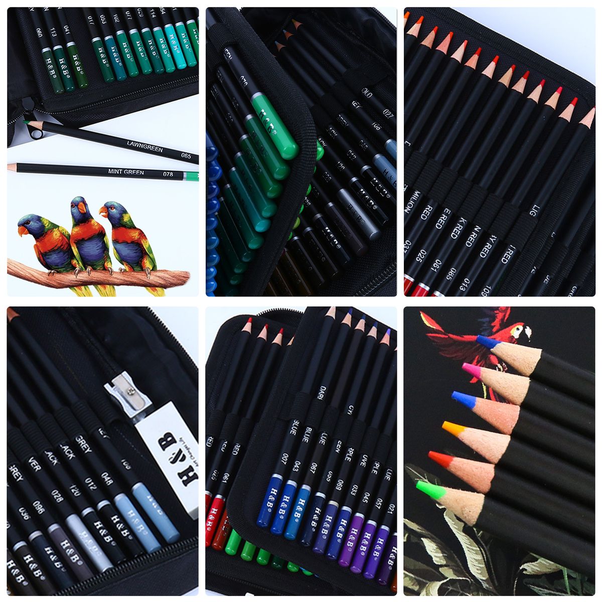72 Colors Oil Painting Pencil Stick Art Set Kit