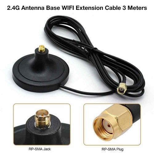 SMA Male To Female 3G 4G Antenna Carrier Extender/WiFi RP-SMA Magnetic Base