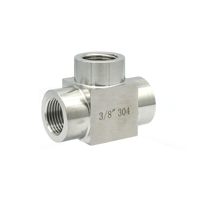 Spot Supply Stainless Steel Tee Valve Connector Thickened Water Pipe 304 Internal Teeth 2 Points 4 Points M20 * 1.5 Internal Thread Tee Height