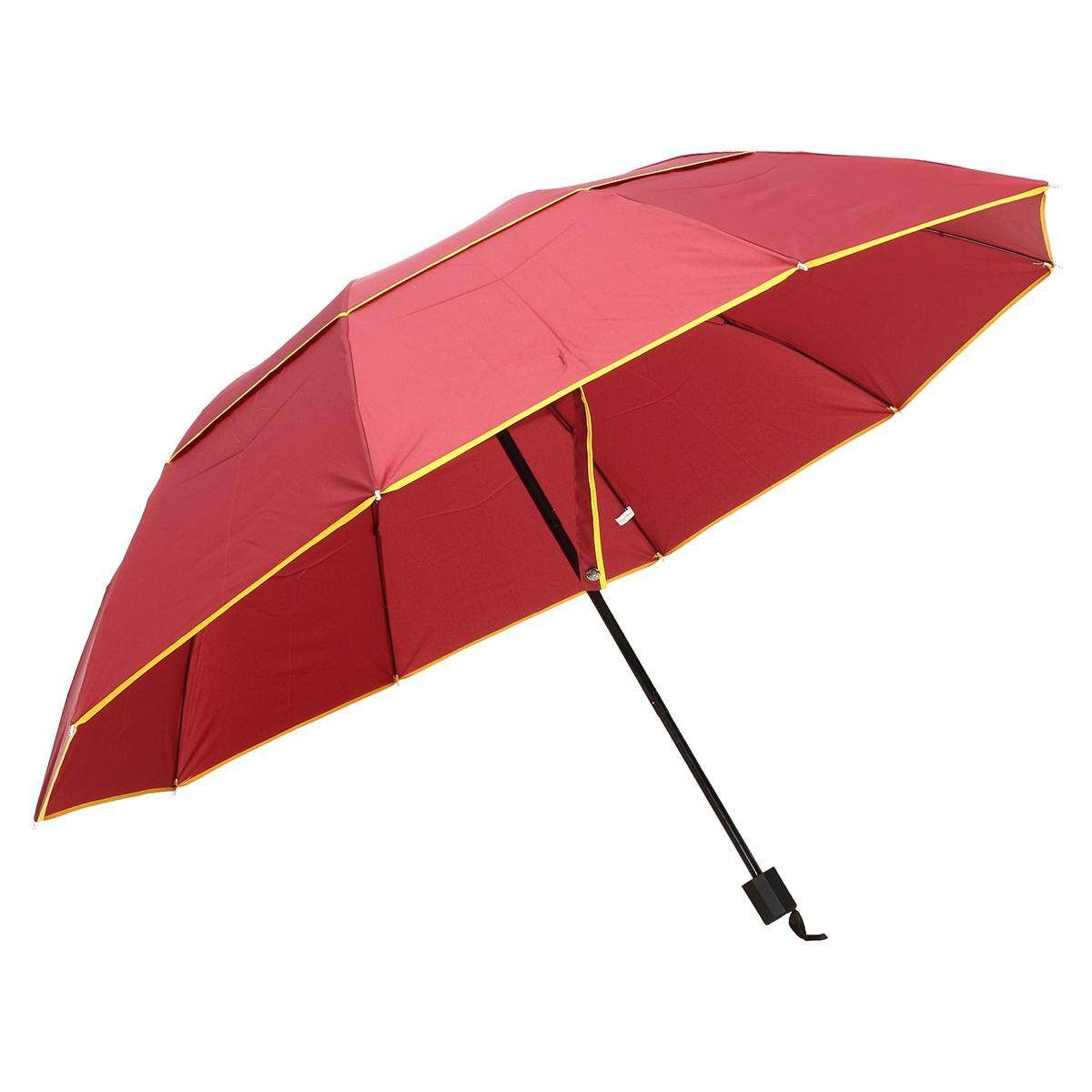 LARGE Folding Rain Anti-UV Windproof Big Oversized For Men Women Red (red)