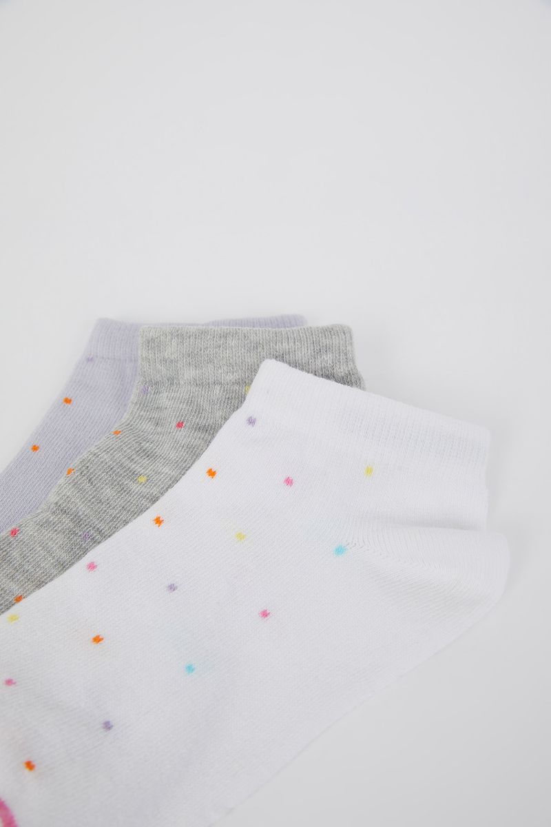 Woman Low Cut 3 Low Cut Socks-Grey