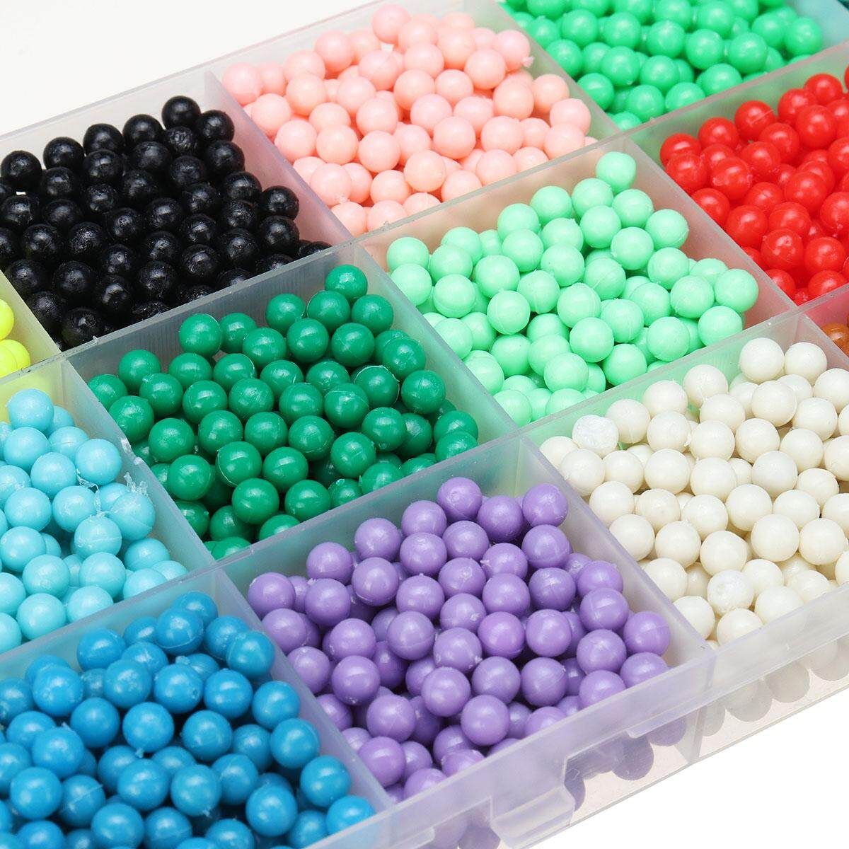 6000Pcs Aqua Refill Water Bead DIY Sticky Fuse Beads Puzzle Art Craft Toys