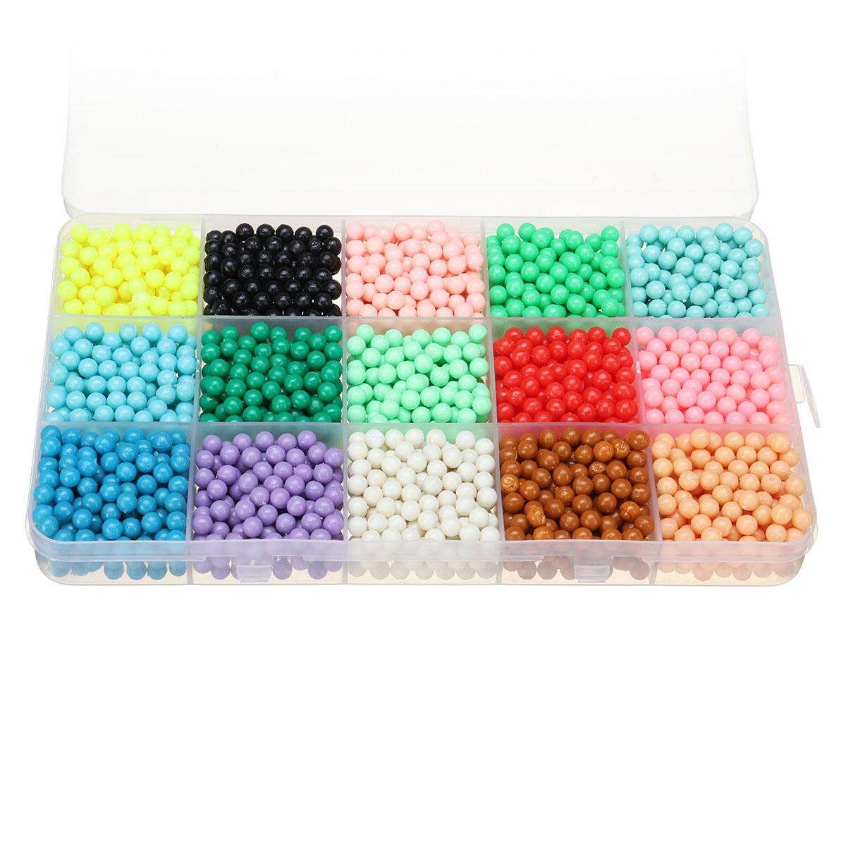 6000Pcs Aqua Refill Water Bead DIY Sticky Fuse Beads Puzzle Art Craft Toys
