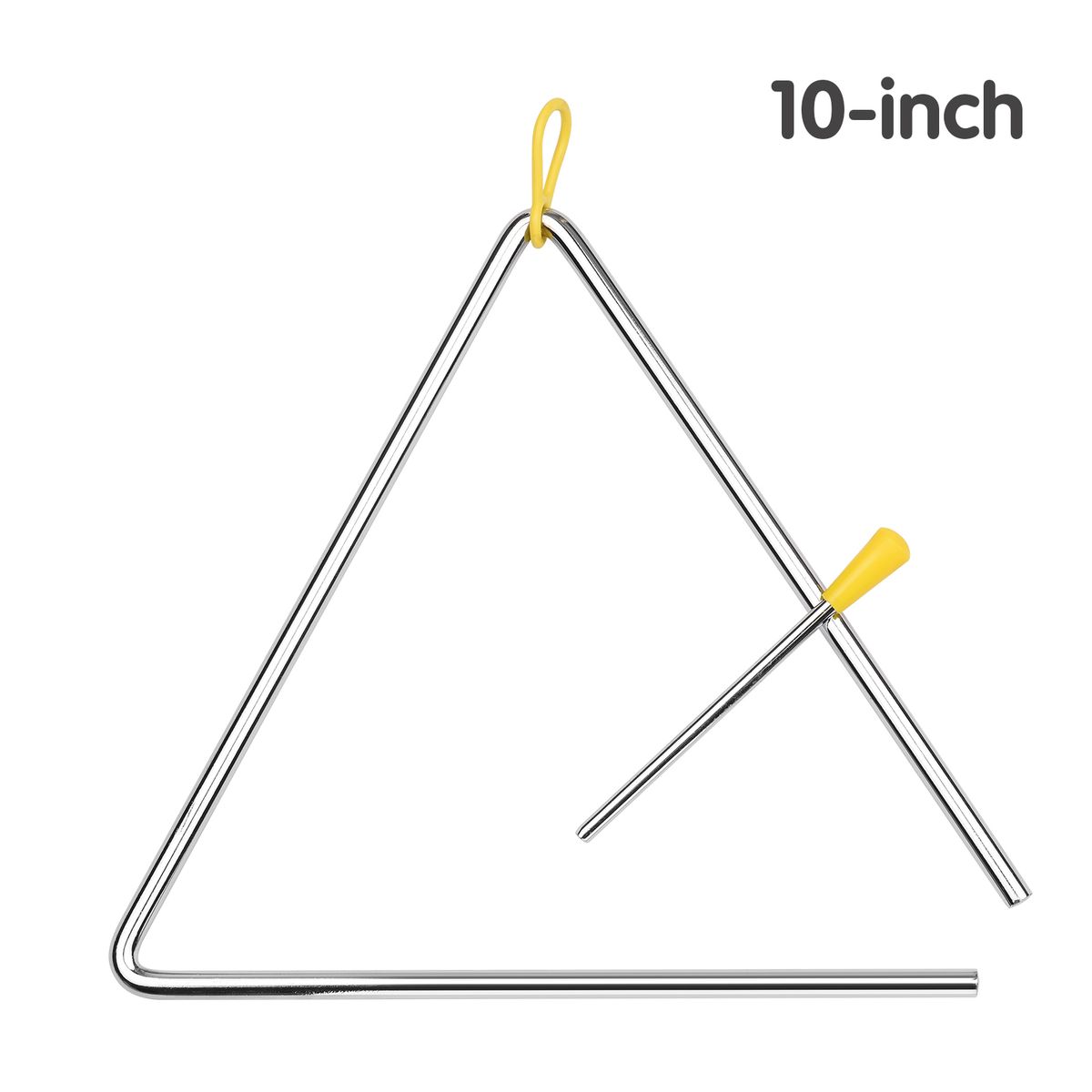 10 Inch Triangle Bell Triangolo With Metal Mallet Idiophone