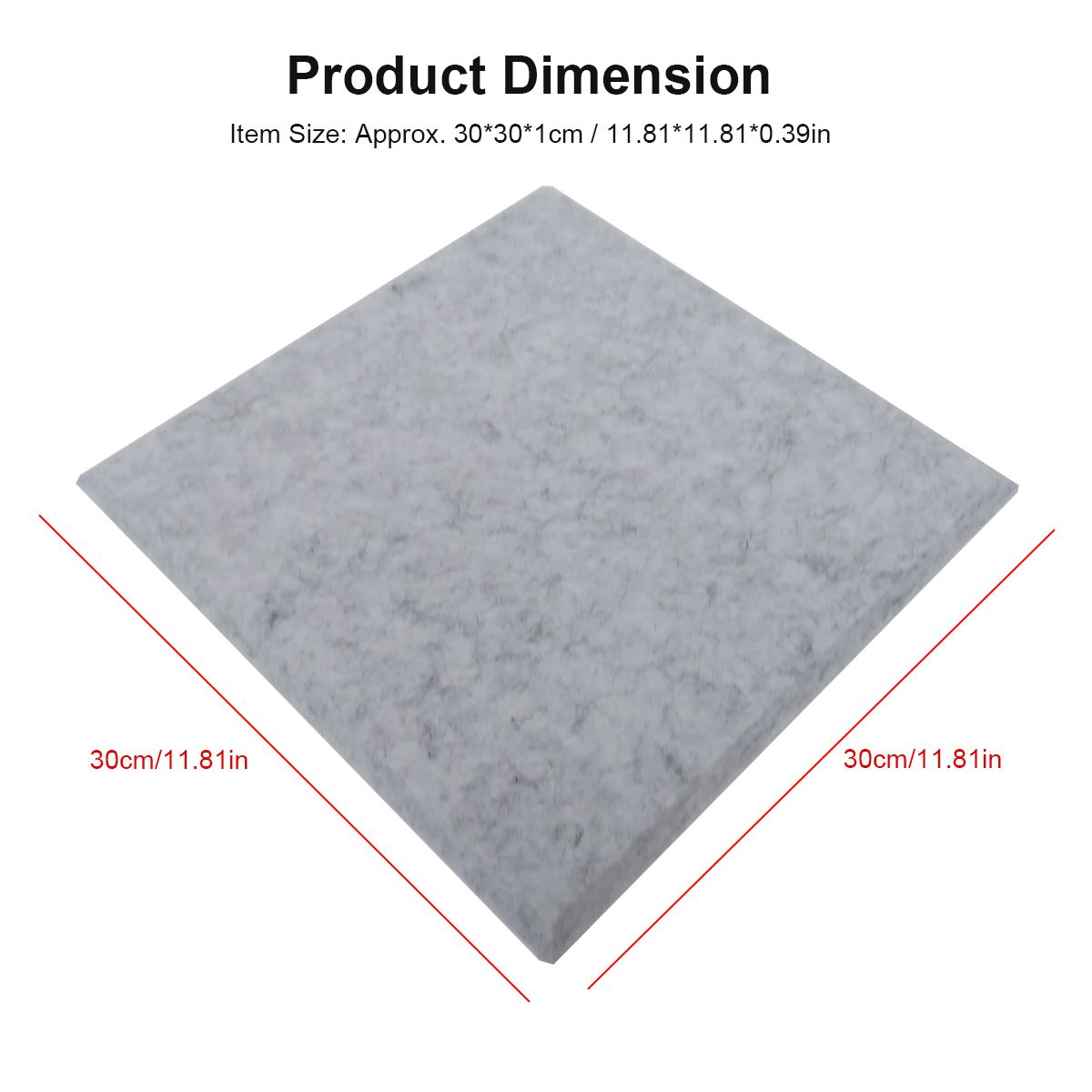 12Pcs Polyester Fiber Acoustic Panels High Density Acoustic