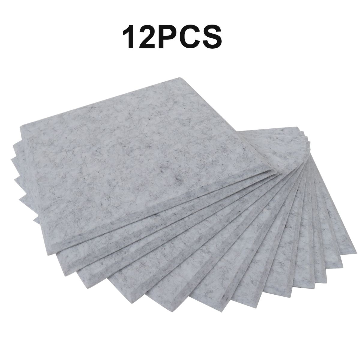 12Pcs Polyester Fiber Acoustic Panels High Density Acoustic