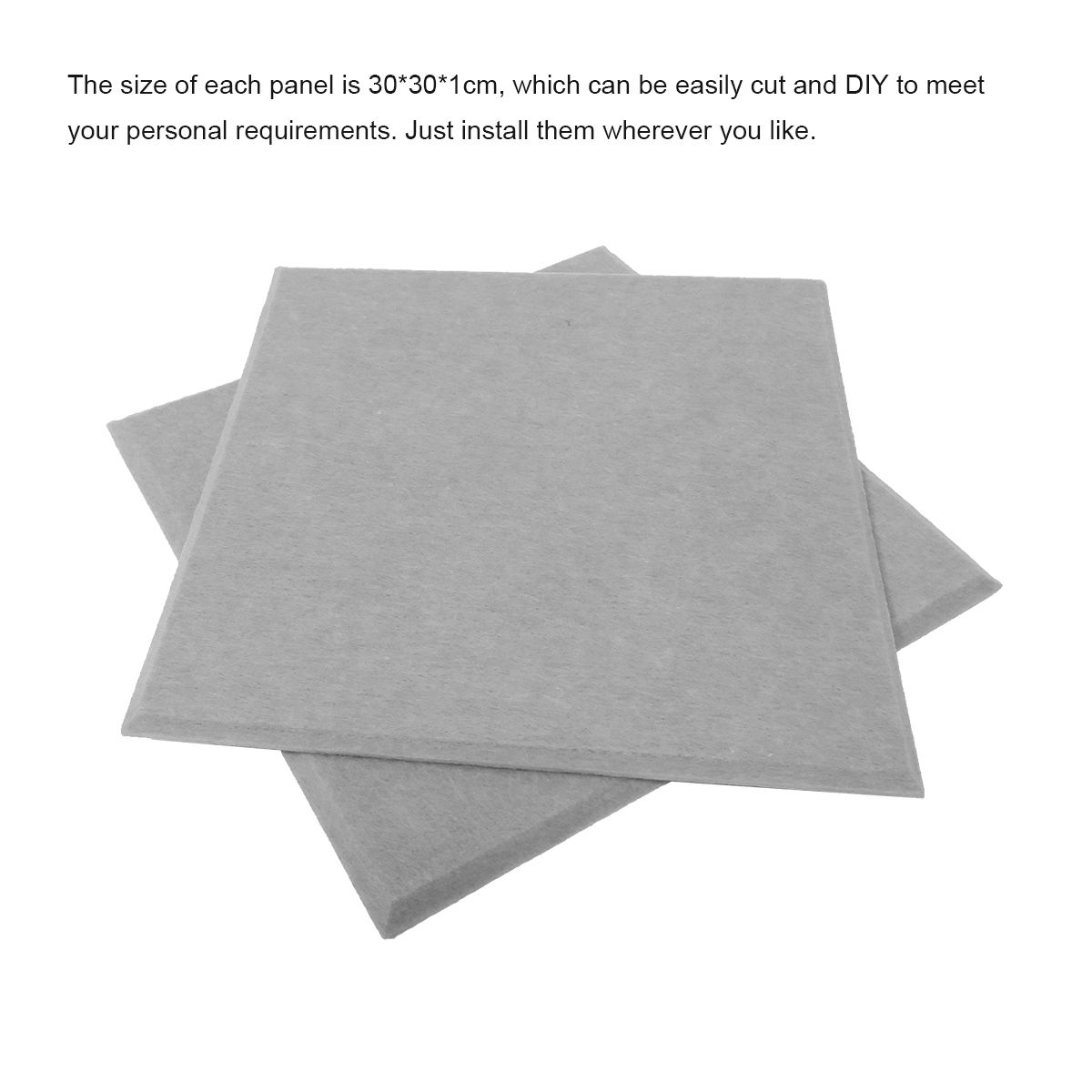 12Pcs Polyester Fiber Acoustic Panels High Density Acoustic