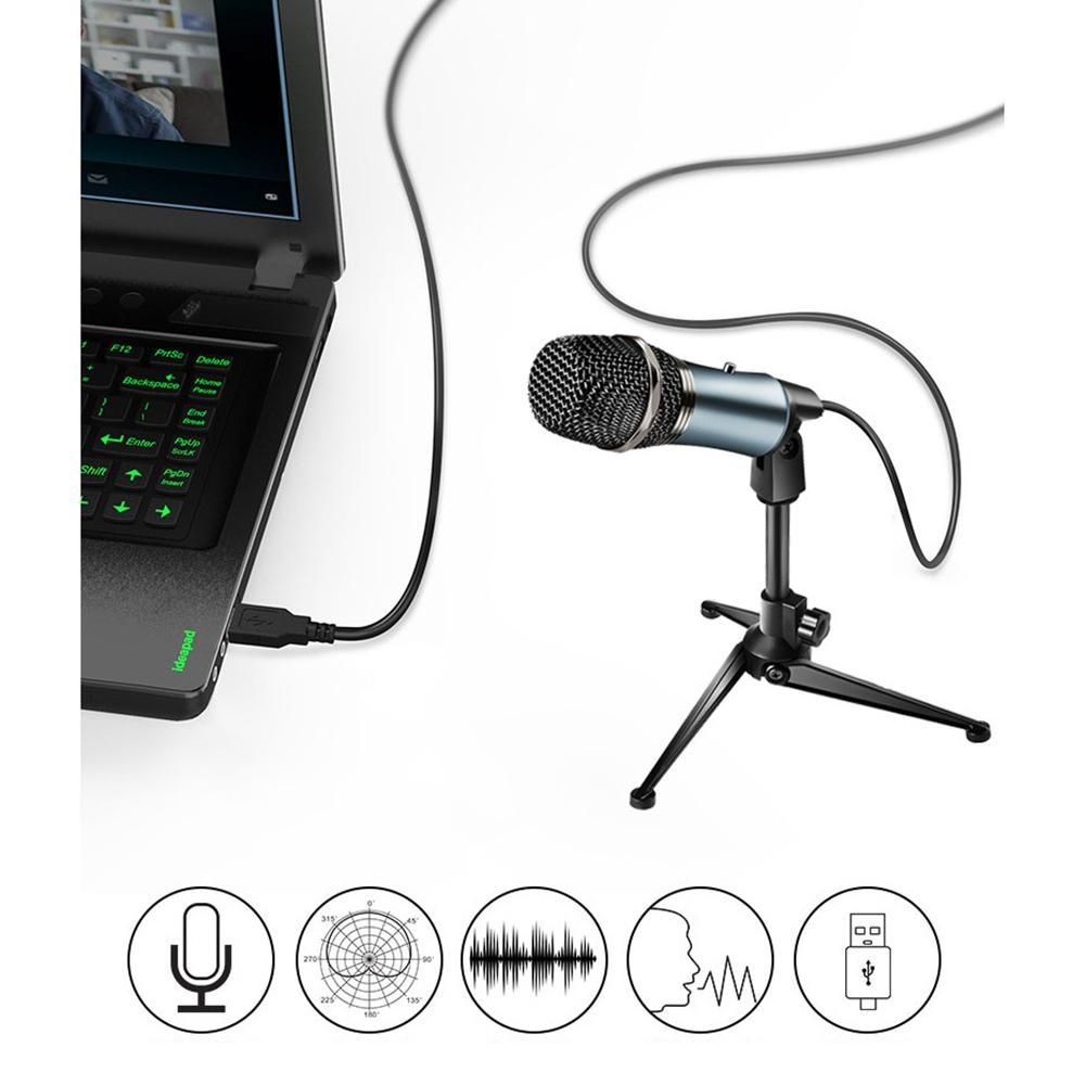 USB Microphone for Computer,Professional Recording Condenser Microphone Compatible with Stand for PC, Laptop,iPad