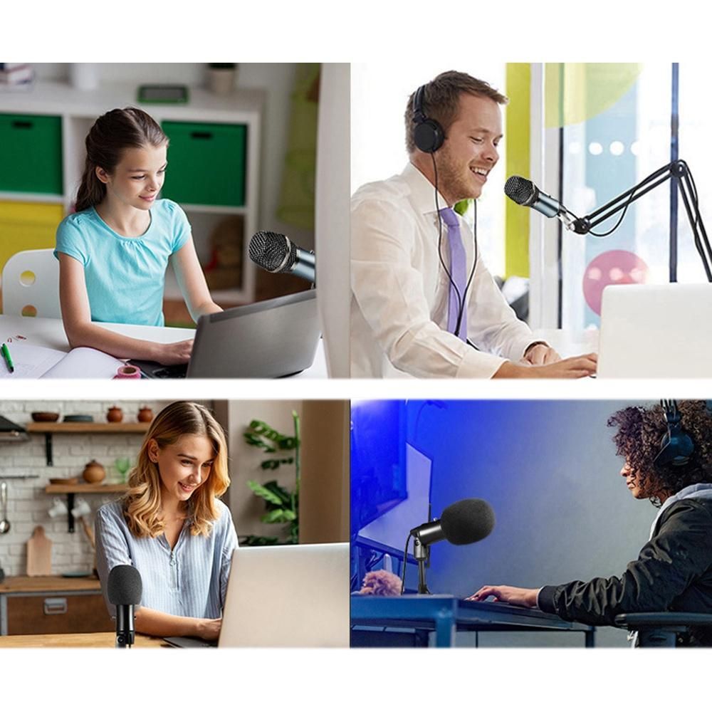 USB Microphone for Computer,Professional Recording Condenser Microphone Compatible with Stand for PC, Laptop,iPad
