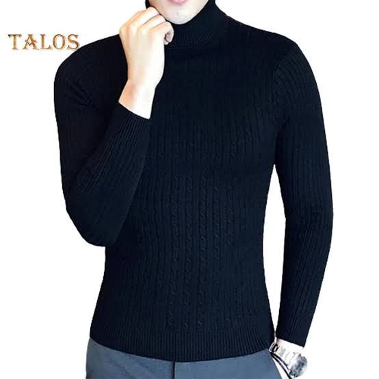 Men/Women Turtle Neck Top/ Cooperate- Black