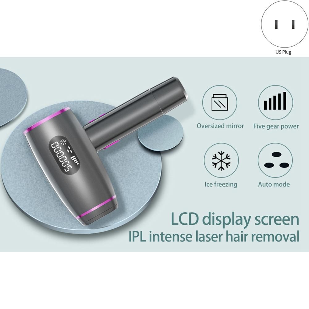 IPL Hair Removal Epilator Machine for Women Depilator Bikini Depilador Facial Home Use Devices Gray US Plug