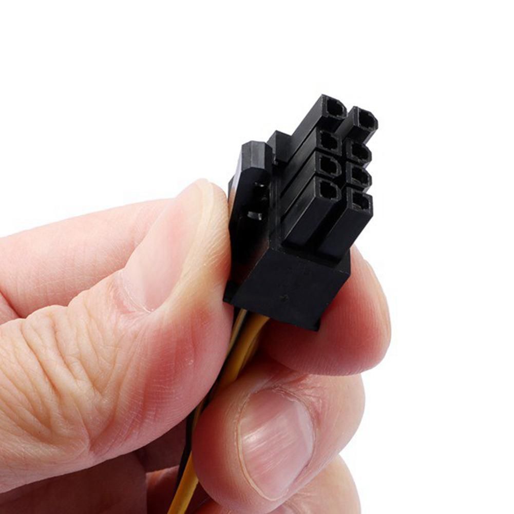 6Pcs Dual PCIe PCI-E Graphic Video Card 8Pin 6+2Pin DIY Splitter Power Cable Cord for Bitcoin Litecoin RIG Miner