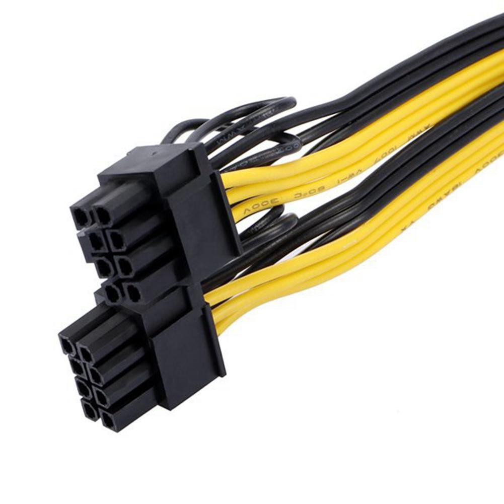 6Pcs Dual PCIe PCI-E Graphic Video Card 8Pin 6+2Pin DIY Splitter Power Cable Cord for Bitcoin Litecoin RIG Miner