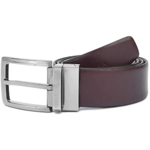 Men's Brown And Black Double Sided Reversible Buckle Belt  - Large Size