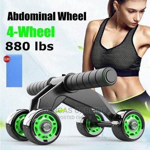 4 Wheel Roller Slide /Abdominal Exercise Roller+knee Support