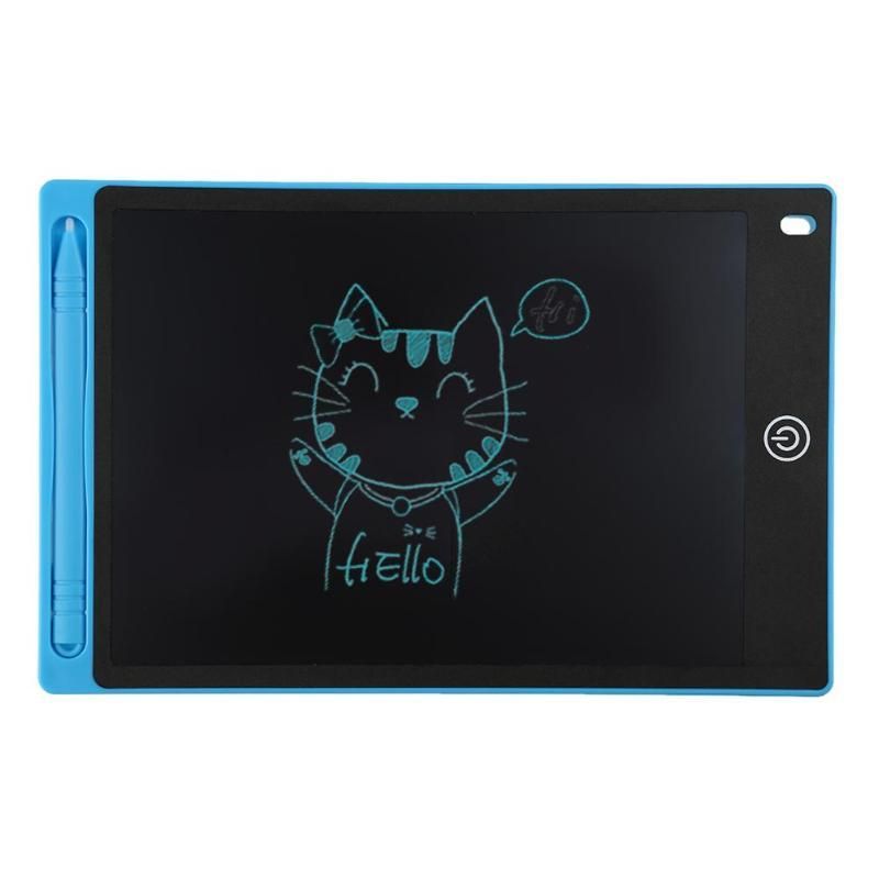 12Inch Portable Digital Lcd Drawing Tablet Writing Graphic Board Memo Notes Reminder Notepad With Stylus Pen With Cr Battery For Home, School And Office Blue