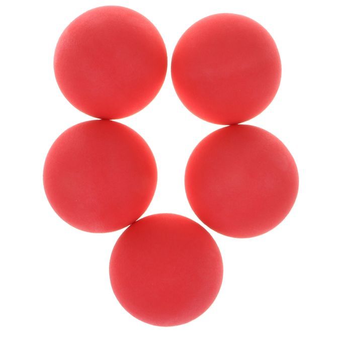 5pcs Soft Elastic Bouncing Sponge Ball Pet Dog Toy Sports Game Red