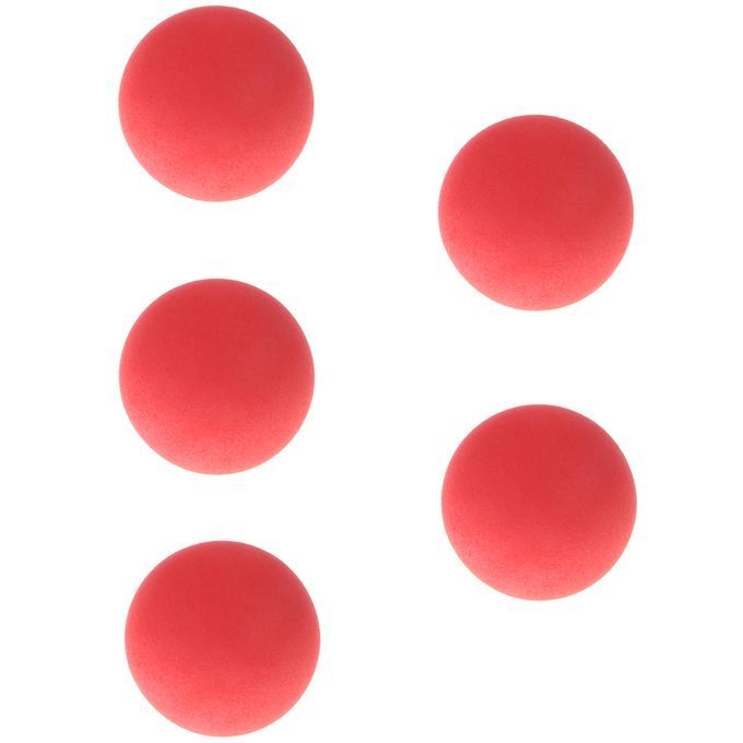 5pcs Soft Elastic Bouncing Sponge Ball Pet Dog Toy Sports Game Red