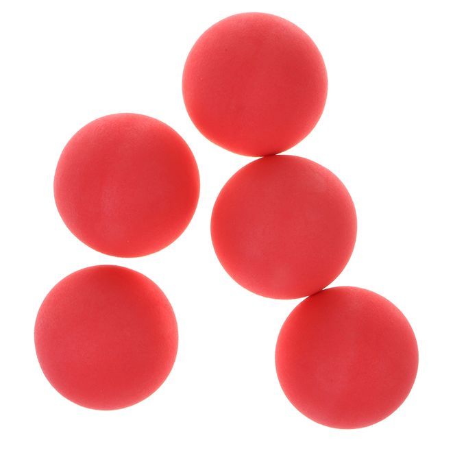 5pcs Soft Elastic Bouncing Sponge Ball Pet Dog Toy Sports Game Red