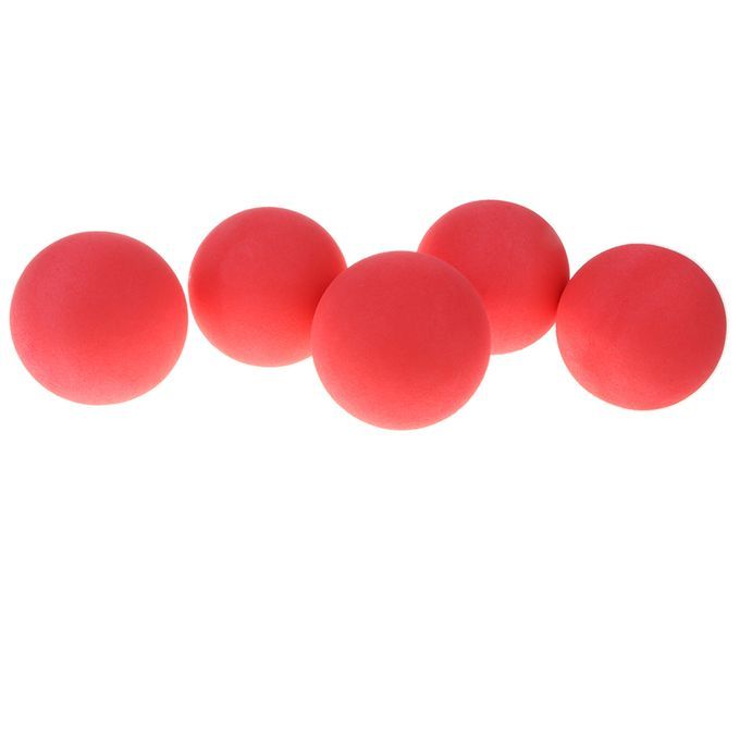 5pcs Soft Elastic Bouncing Sponge Ball Pet Dog Toy Sports Game Red