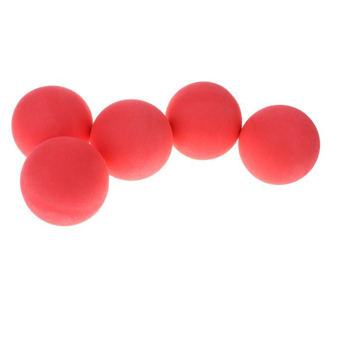 5pcs Soft Elastic Bouncing Sponge Ball Pet Dog Toy Sports Game Red