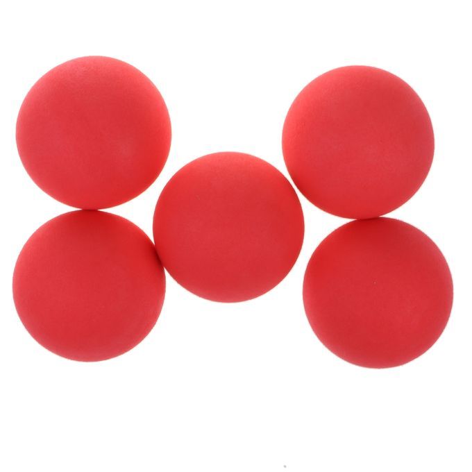 5pcs Soft Elastic Bouncing Sponge Ball Pet Dog Toy Sports Game Red