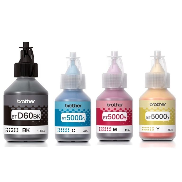 BTD60 Black, 5000 Cyan, Magenta, Yellow For Brother Ink Tank