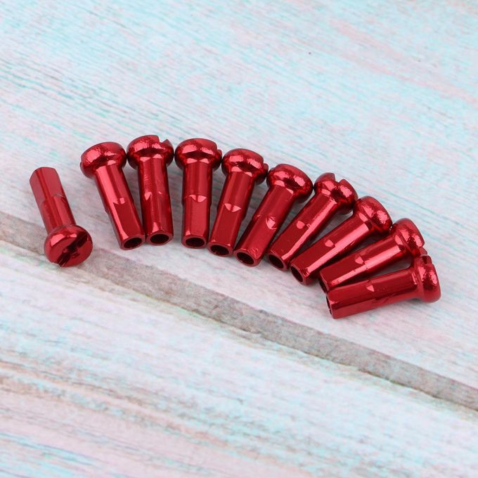 10 Count Bike 14G Spoke Nipples End Caps Ends MTB Road Bicycle Red