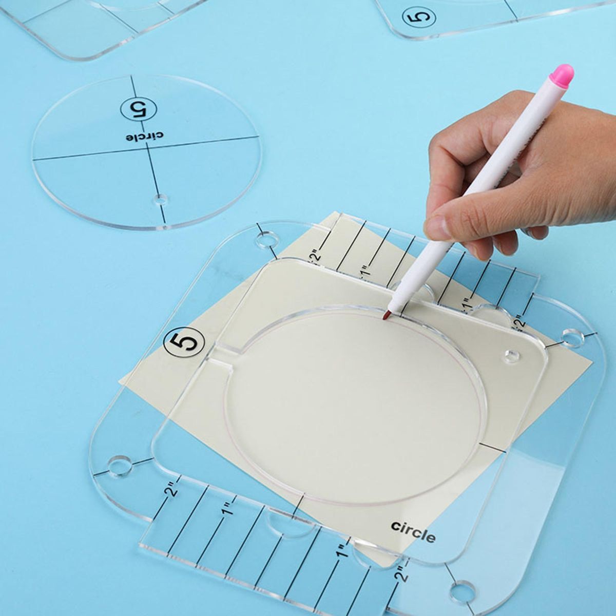Acrylic Free Motion Quilting Template Ruler Frame Tailor Patchwork