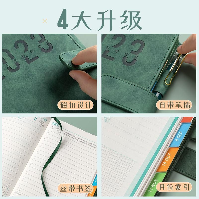 Notebook 2023 Schedule Book Notebook Diary Business Self-Discipline Clock-in Time Management 365 Days Efficiency Manual