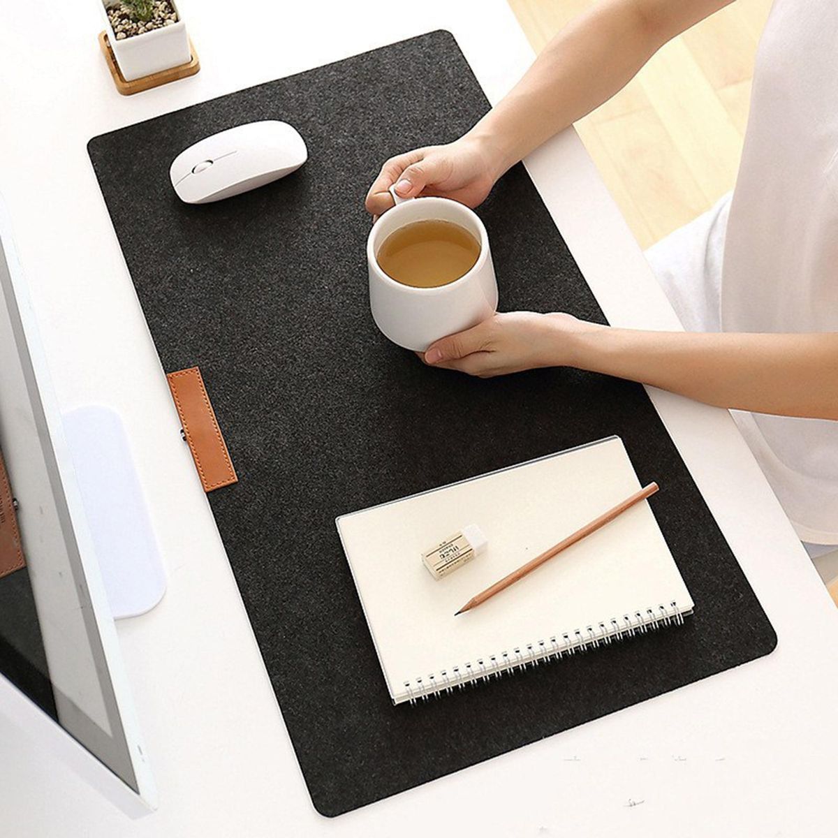 Mouse Mat Office Computer Mousepad Grey