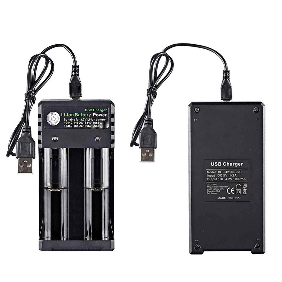 3.7V 18650 Li-Ion Batteries USB Charger 3.7 Volts For