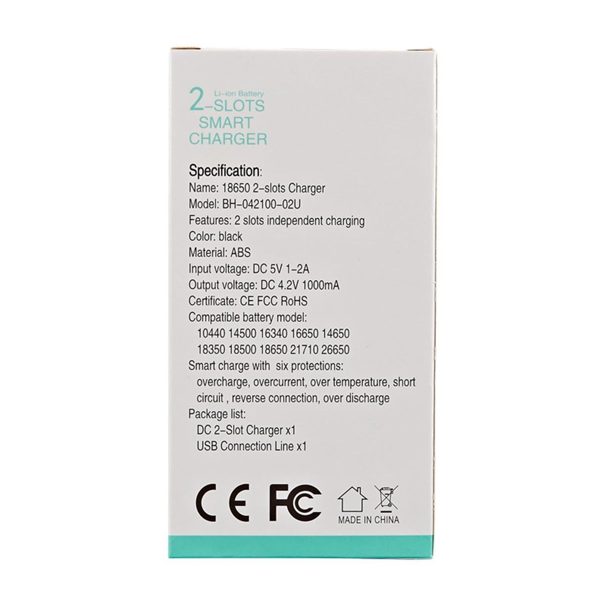 3.7V 18650 Li-Ion Batteries USB Charger 3.7 Volts For