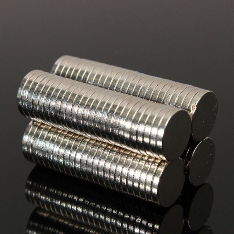 8mm X 1mm Rare Earth Neodymium Magnet 50Pcs Silver N50