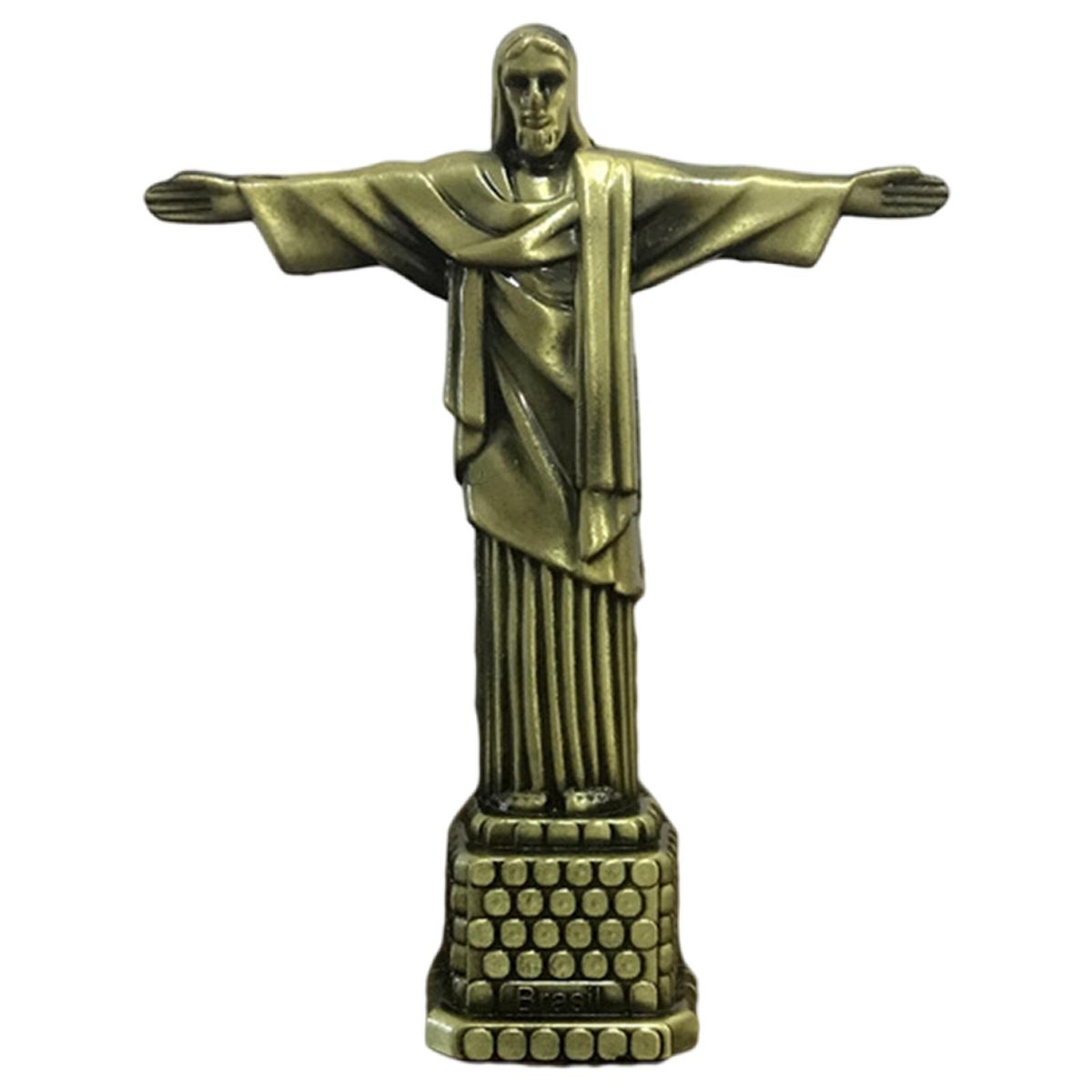 Jesus Figure Christian Model Art Religious Sculpture Gift Green Bronze