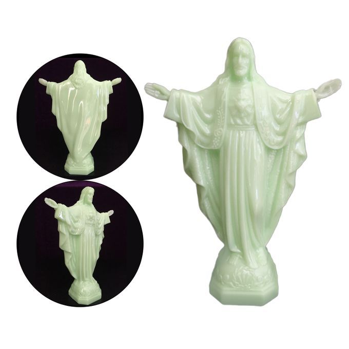 Eternal Light Jesus Statue PVC Figurine Ornament For Spiritual Church