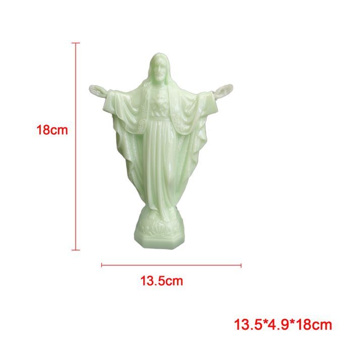 Eternal Light Jesus Statue PVC Figurine Ornament For Spiritual Church