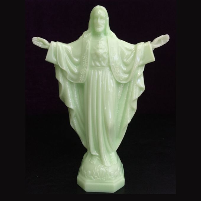Eternal Light Jesus Statue PVC Figurine Ornament For Spiritual Church