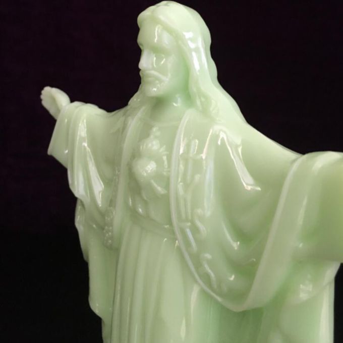 Eternal Light Jesus Statue PVC Figurine Ornament For Spiritual Church