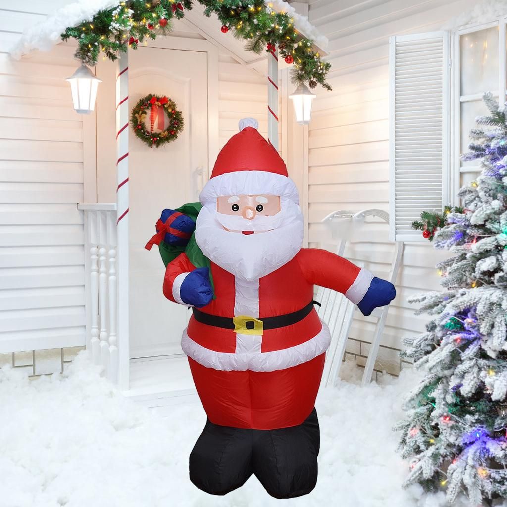 Inflatable Santa Claus Toys 120cm Toy For Christmas Outdoor EU Adaptor