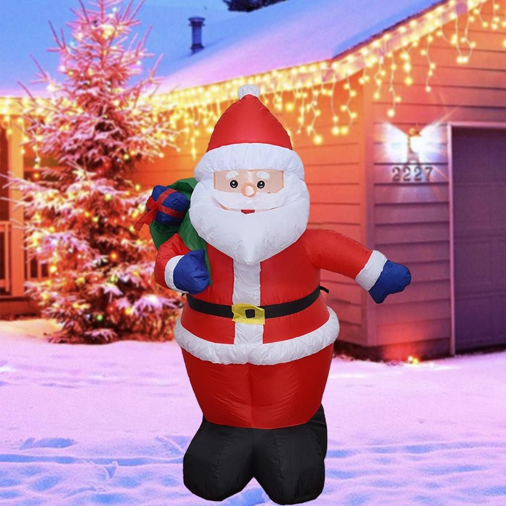 Inflatable Santa Claus Toys 120cm Toy For Christmas Outdoor EU Adaptor