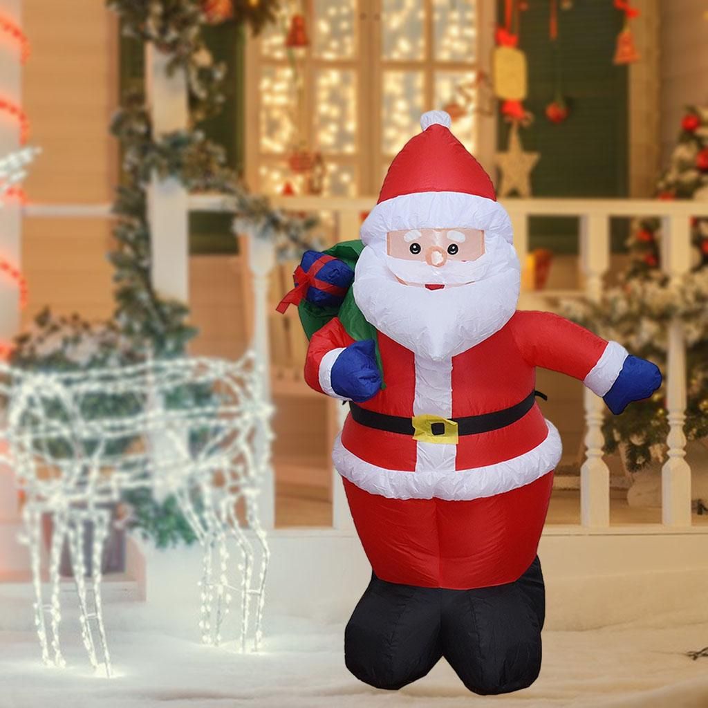 Inflatable Santa Claus Toys 120cm Toy For Christmas Outdoor EU Adaptor