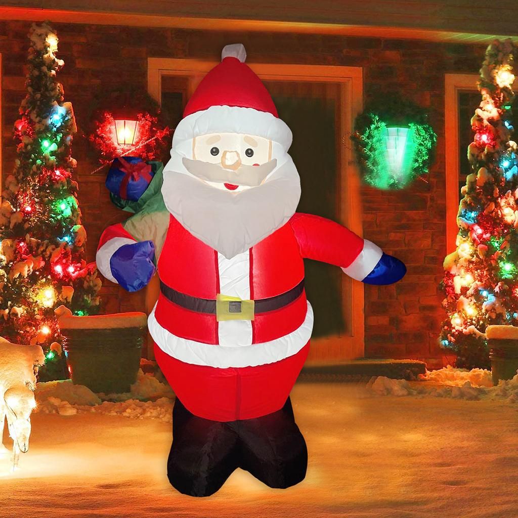 Inflatable Santa Claus Toys 120cm Toy For Christmas Outdoor EU Adaptor