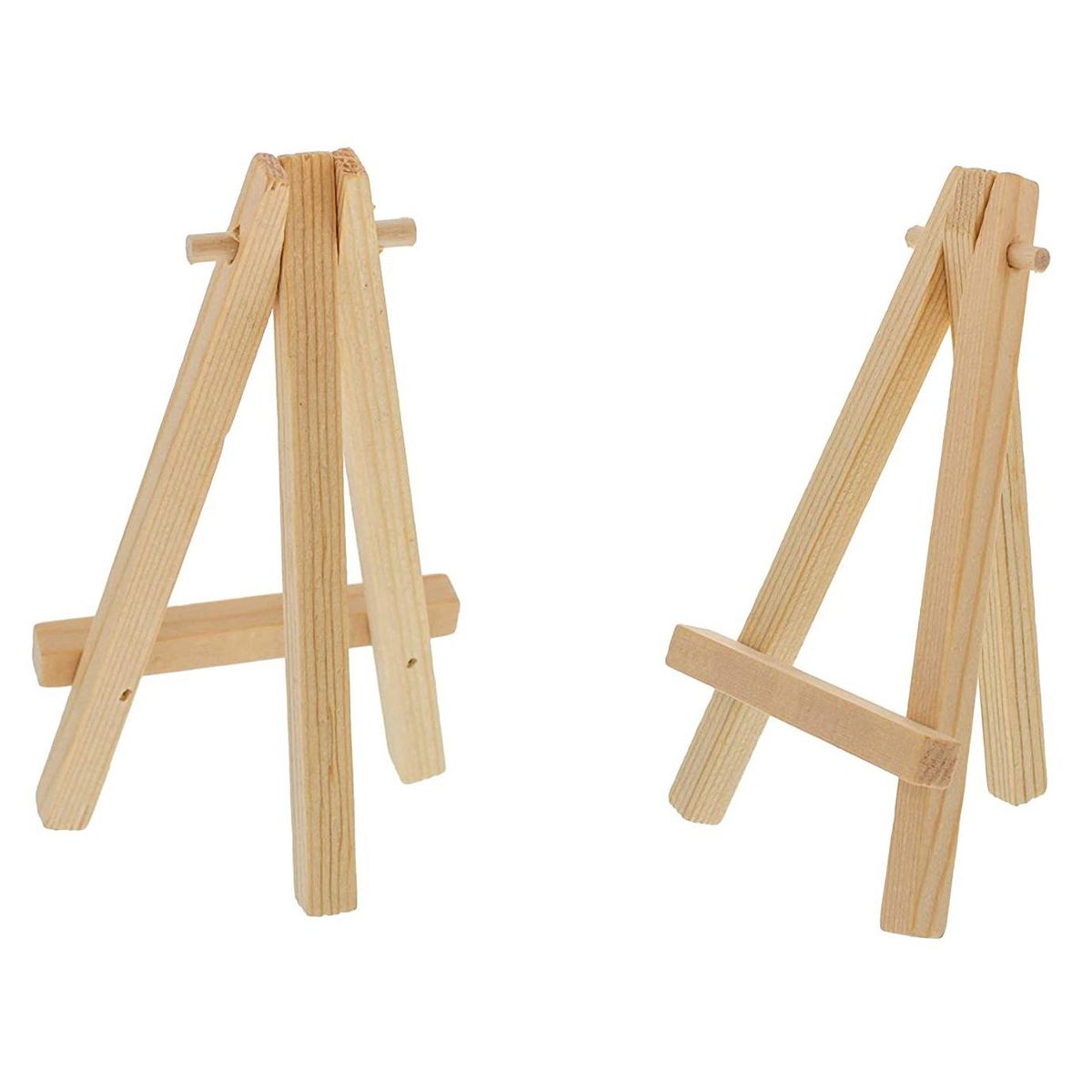 24Pcs 12.7cm Mini Wooden Display Stands, Easels,