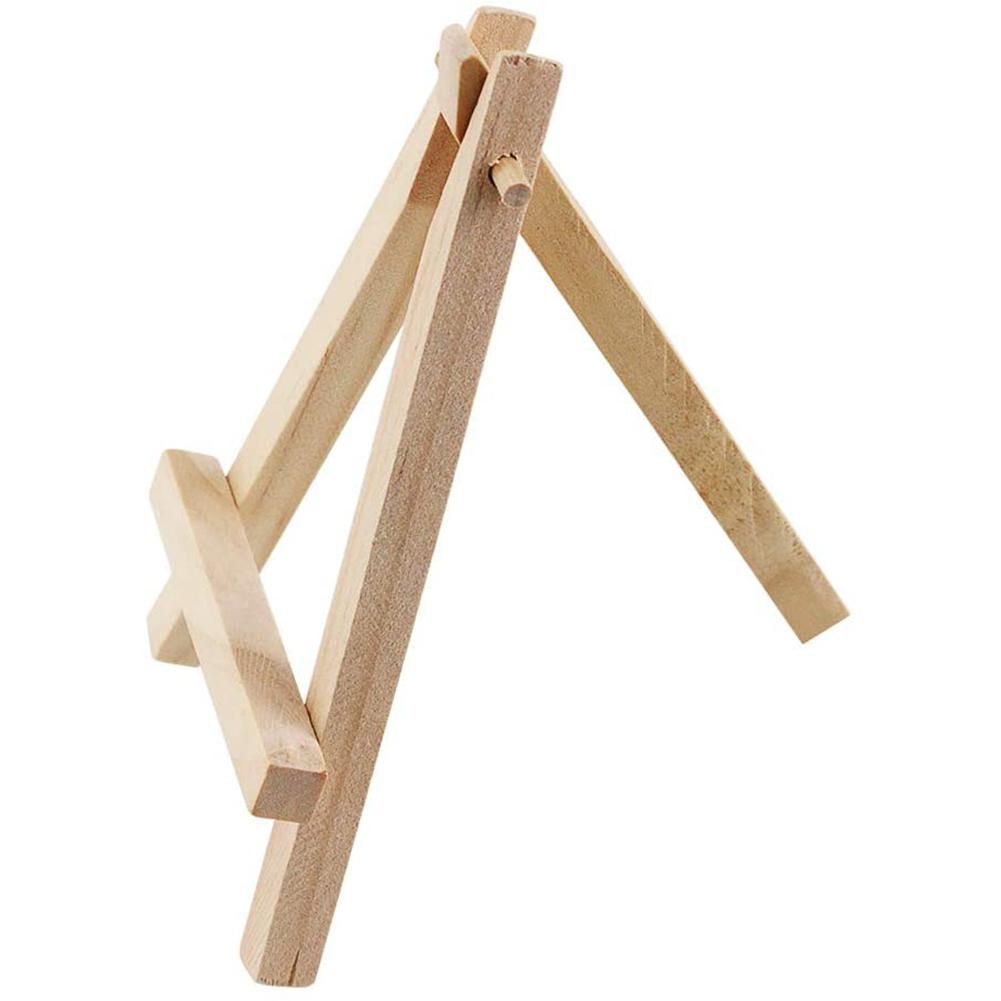 24Pcs 12.7cm Mini Wooden Display Stands, Easels,