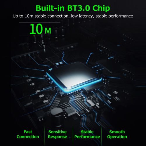 10" Wireless 7-color Light BT Keyboard Rechargeable