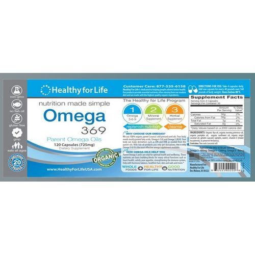 Omega 3-6-9 120 Capsules Organic Maximum Purity