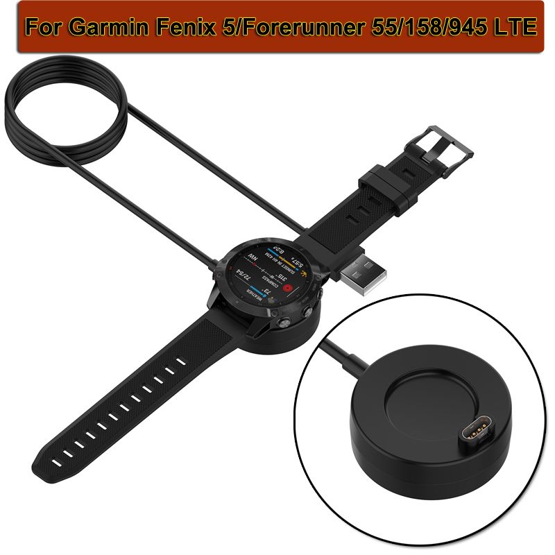 1m USB Charging Cable Cord Dock Charger For Garmin Fenix 5/5S/5X Plus 6/6S/6X Pro Charger For Forerunner 55 Forerunner 158 945