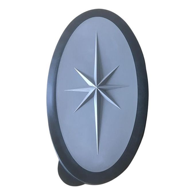 Oval Hatch Cover Non-Slip ABS Marine Deck Plate Fit For Canoe Grey