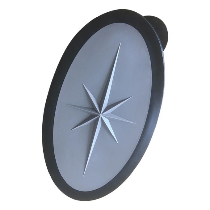 Oval Hatch Cover Non-Slip ABS Marine Deck Plate Fit For Canoe Grey